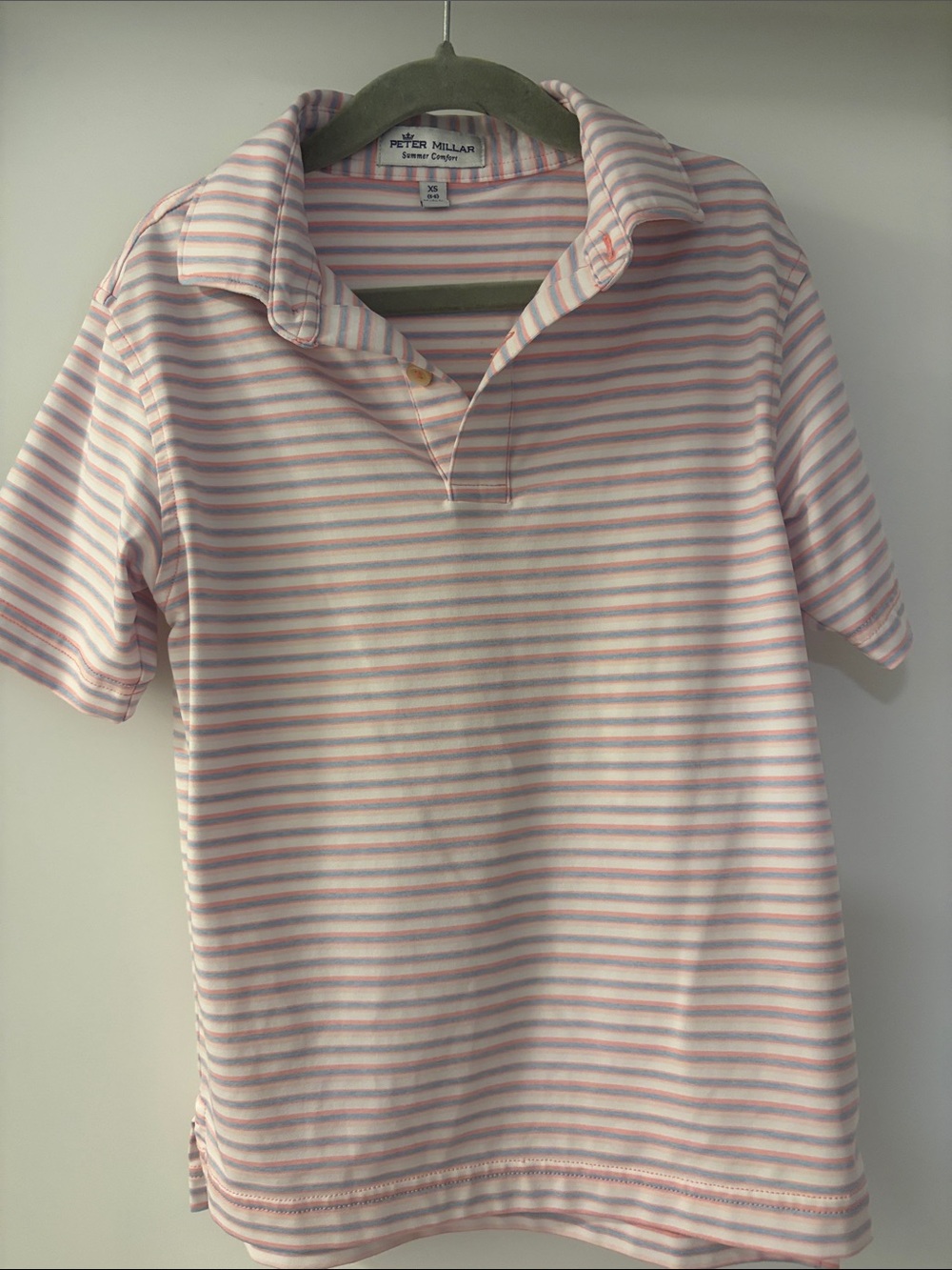 Boys Peter Millar Striped Polo Top